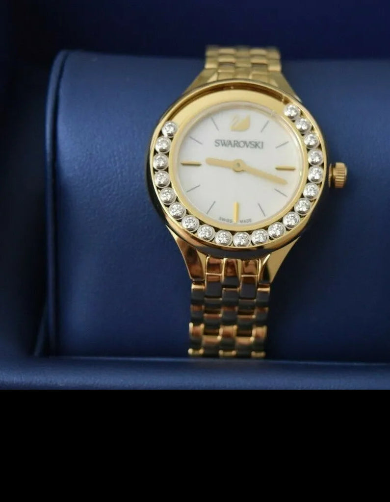 Swarovski Lovely Crystals White Dial Gold Steel Strap Watch for Women - 5242895 Buy Now By Swarovski