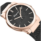 Salvatore Ferragamo Sapphire Bracelet Black Dial Black Silicone Strap Watch For Men - SFHP01324 Buy Now By Salvatore Ferragamo