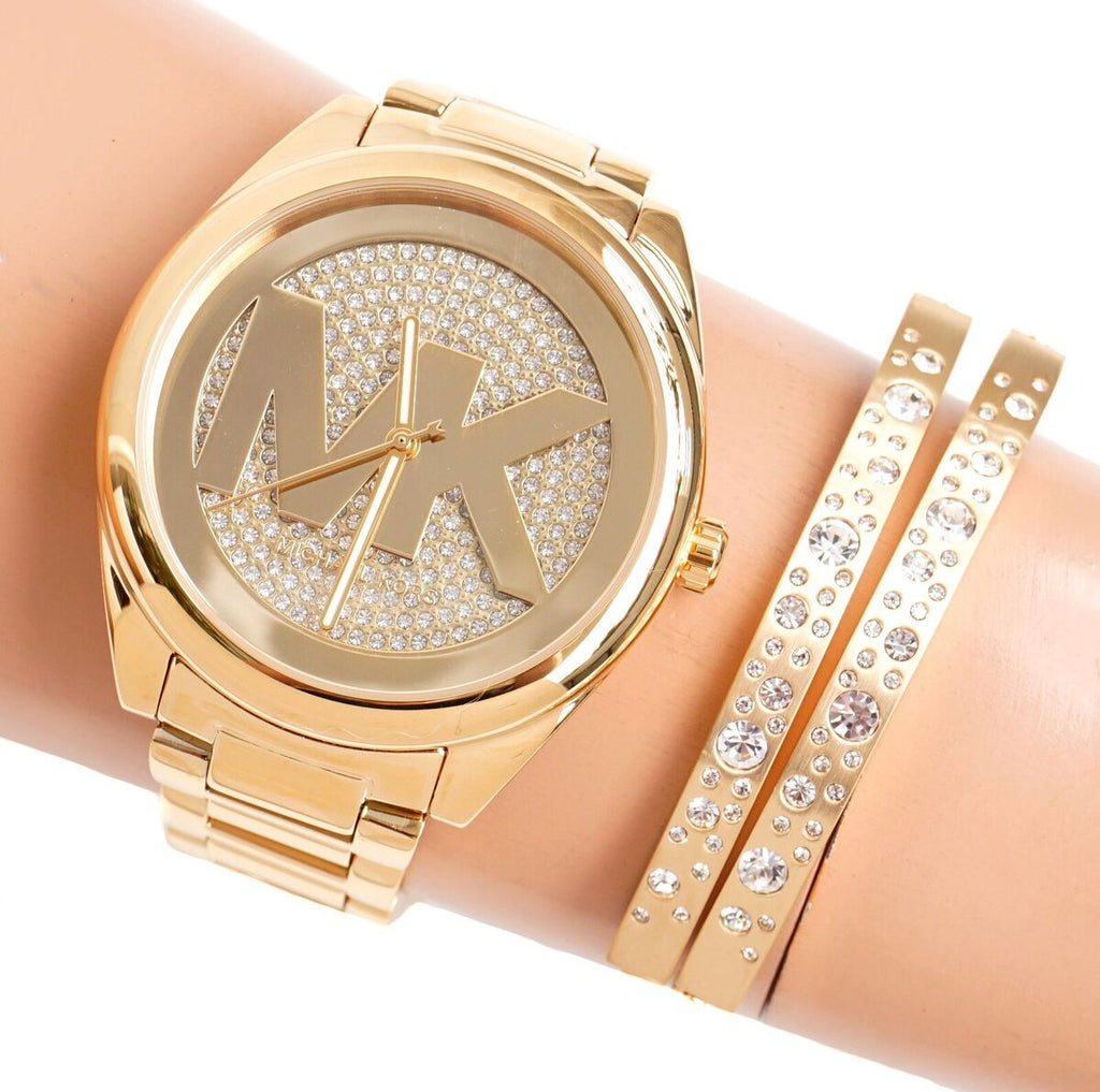 Michael Kors Janelle Quartz Gold Dial Gold Steel Strap Watch For Women - MK7088 Buy Now By Michael Kors