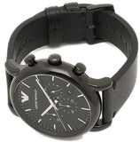 Emporio Armani Dress Chronograph Black Dial Black Leather Strap Watch For Men - AR1918 Buy Now By Emporio Armani