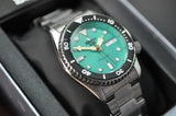 Seiko 5 Sports SKX Midi Automatic Teal Dial Silver Steel Strap Watch For Men - SRPK33K1 Buy Now By Seiko
