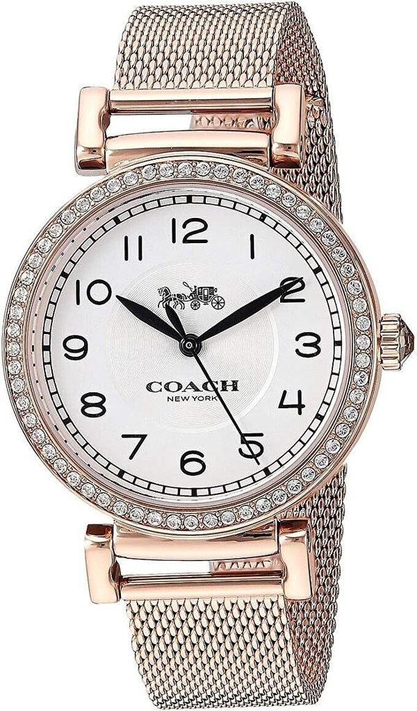 Coach Madison White Dial Rose Gold Mesh Bracelet Watch for Women - 14503398 Buy Now By Coach
