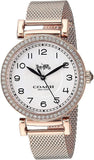 Coach Madison White Dial Rose Gold Mesh Bracelet Watch for Women - 14503398 Buy Now By Coach
