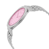 Gucci 25H Quartz Pink Dial Silver Steel Strap Watch for Women - YA163410 Buy Now By Gucci