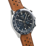 Tag Heuer Carrera Automatic Chronograph Blue Dial Brown Leather Strap Watch for Men - CBN2A1A.FC6537 Buy Now By Tag Heuer
