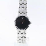 Movado Veturi Quartz Black Dial Silver Steel Strap Watch for Women - 0606338 Buy Now By Movado