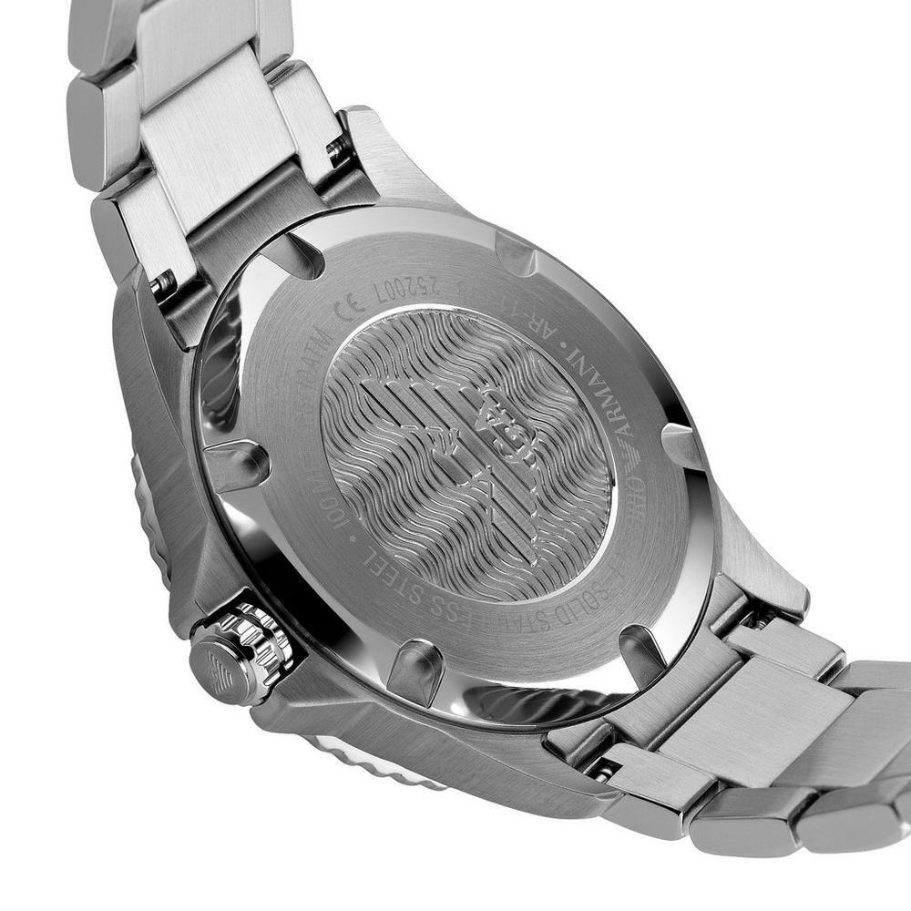 Emporio Armani Three Hand Green Dial Silver Steel Strap Watch For Men - AR11338 Buy Now By Emporio Armani