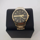 Armani Exchange Hampton Chronograph Black Dial Gold Steel Strap Watch For Men - AX2122 Buy Now By Armani Exchange