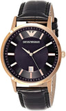 Emporio Armani Renato Quartz Black Dial Black Leather Strap Watch For Men - AR2425 Buy Now By Emporio Armani