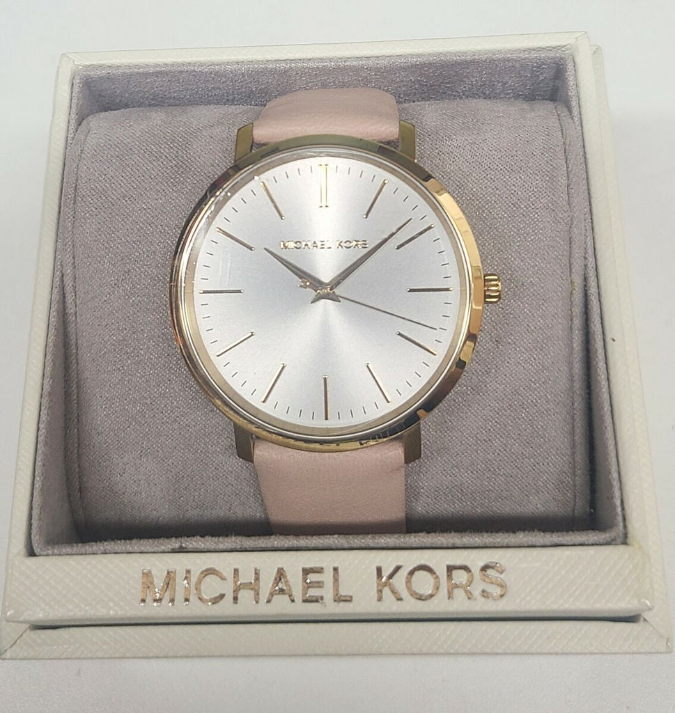 Michael Kors Jaryn Quartz Gold Dial Pink Leather Strap Watch For Women - MK2471 Buy Now By Michael Kors
