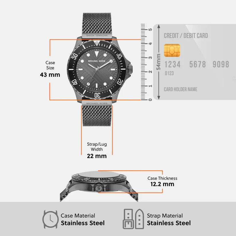 Michael Kors Everest Quartz Grey Dial Grey Mesh Bracelet Watch For Men - MK9093 Buy Now By Michael Kors