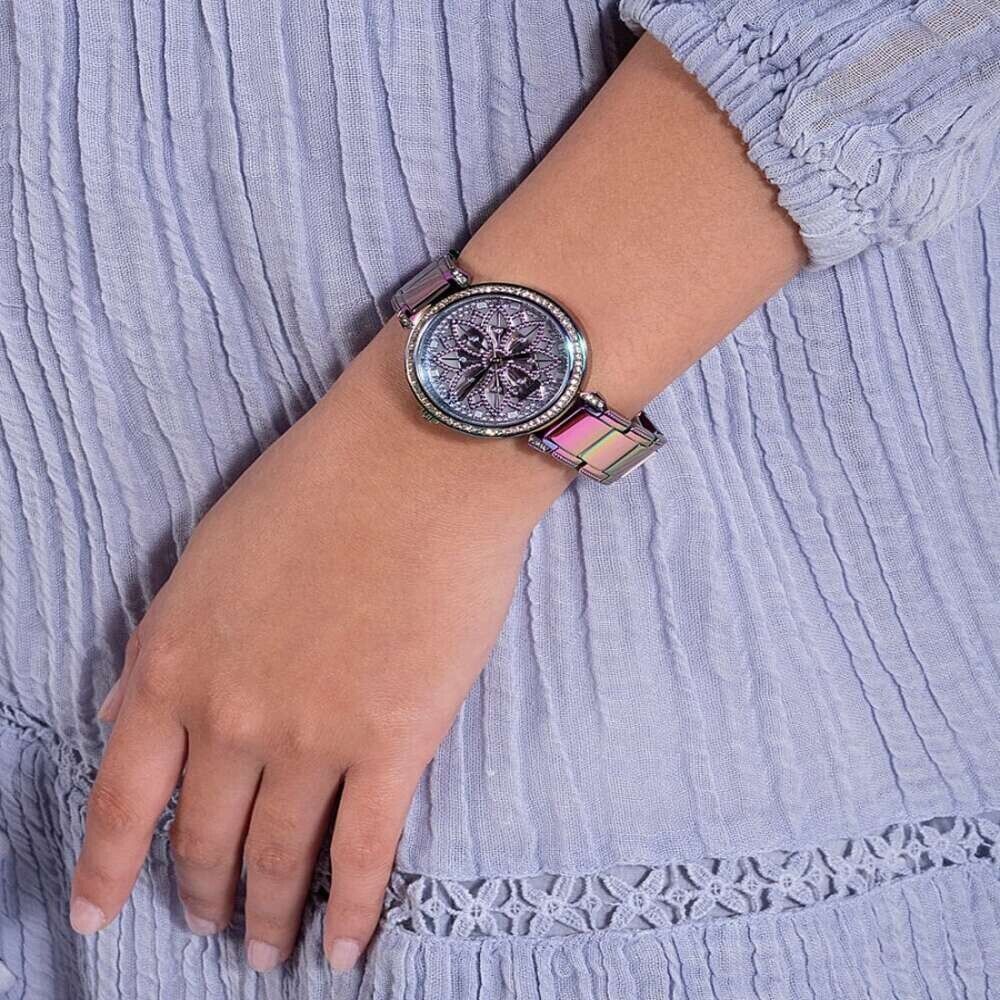 Guess Lily Analog Purple Dial Purple Steel Strap Watch For Women - GW0528L4 Buy Now By Guess