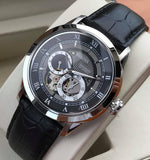 Bulova BVA Classic Automatic Silver Dial Black Leather Strap Watch for Men - 96A135 Buy Now By Bulova