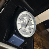 Emporio Armani Renato Chronograph Silver Dial Blue Silicone Strap Watch For Men - AR11026 Buy Now By Emporio Armani