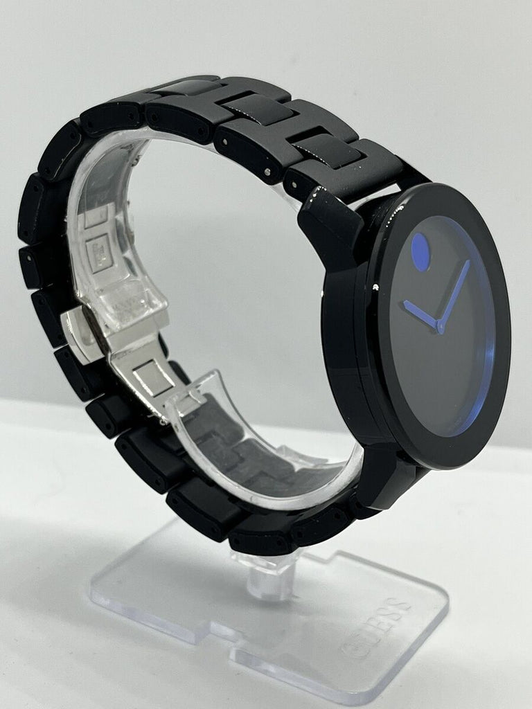 Movado Bold TR90 Black Dial Black Leather Strap Watch For Men - 3600307 Buy Now By Movado