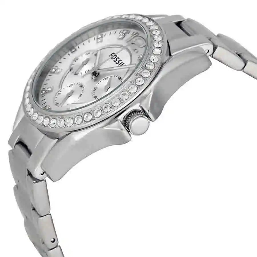 Fossil Riley Multifunction Silver Dial Silver Steel Strap Watch for Women - ES3202 Buy Now By Fossil