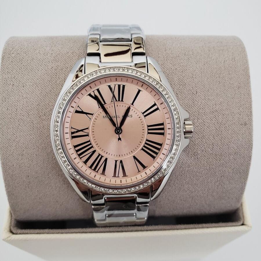 Michael Kors Kacie Three Hand Pink Dial Silver Steel Strap Watch for Women - MK6929 Buy Now By Michael Kors