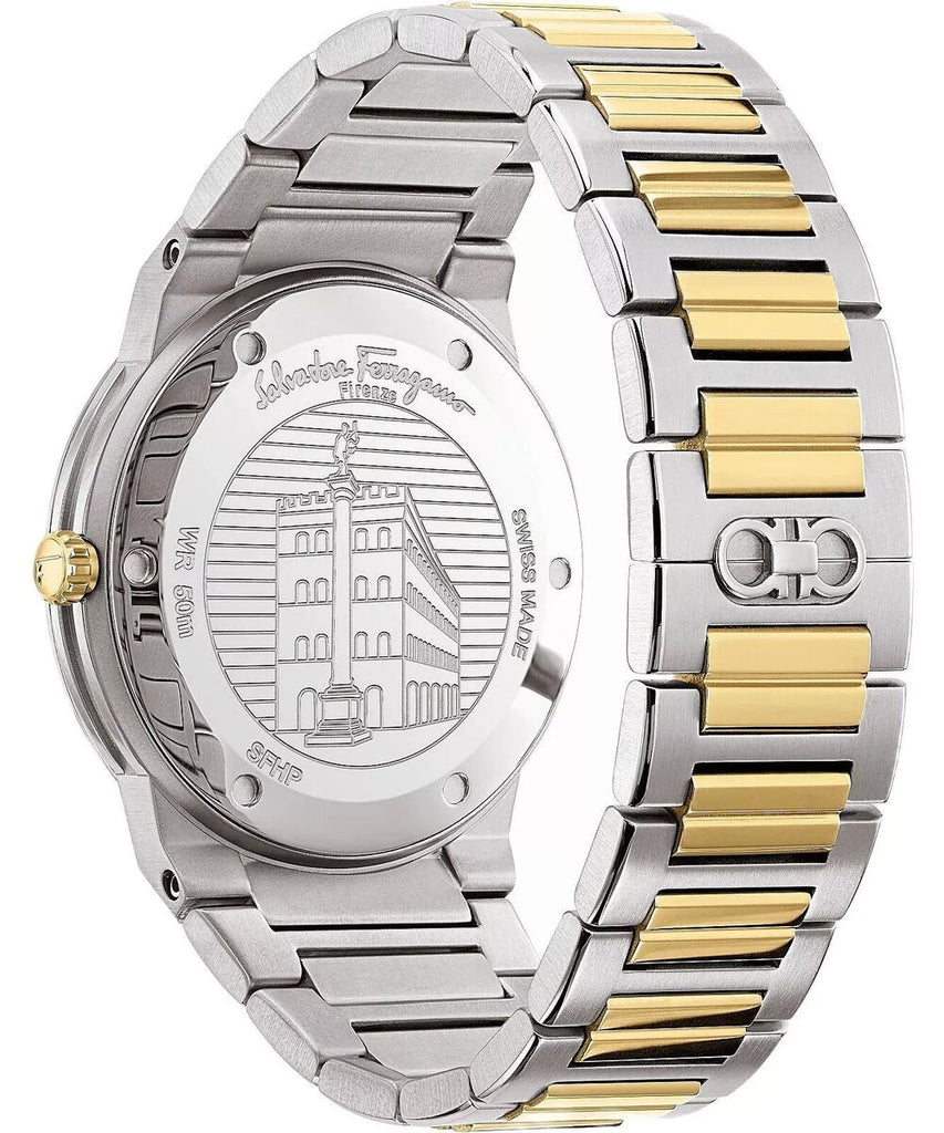 Salvatore Ferragamo Sapphire Silver Dial Two Tone Steel Strap Watch for Men - SFHP00520 Buy Now By Salvatore Ferragamo