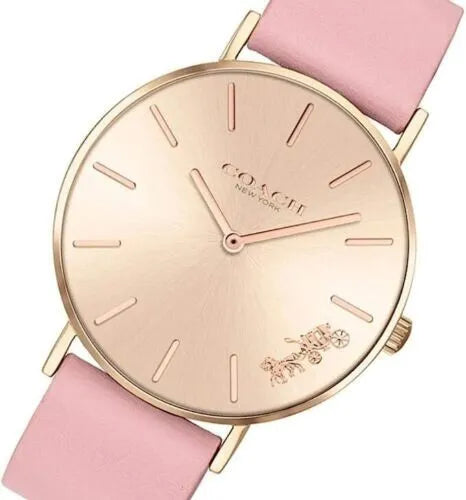 Coach Perry Rose Gold Dial Pink Leather Strap Watch for Women - 14503332-C Buy Now By Coach