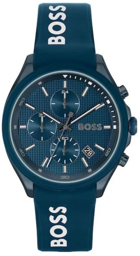Hugo Boss Velocity Chronograph Blue Dial Blue Rubber Strap Watch For Men - 1514061 Buy Now By Hugo Boss