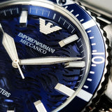 Emporio Armani Meccanico Automatic Blue Dial Silver Steel Strap Watch For Men - AR60059 Buy Now By Emporio Armani