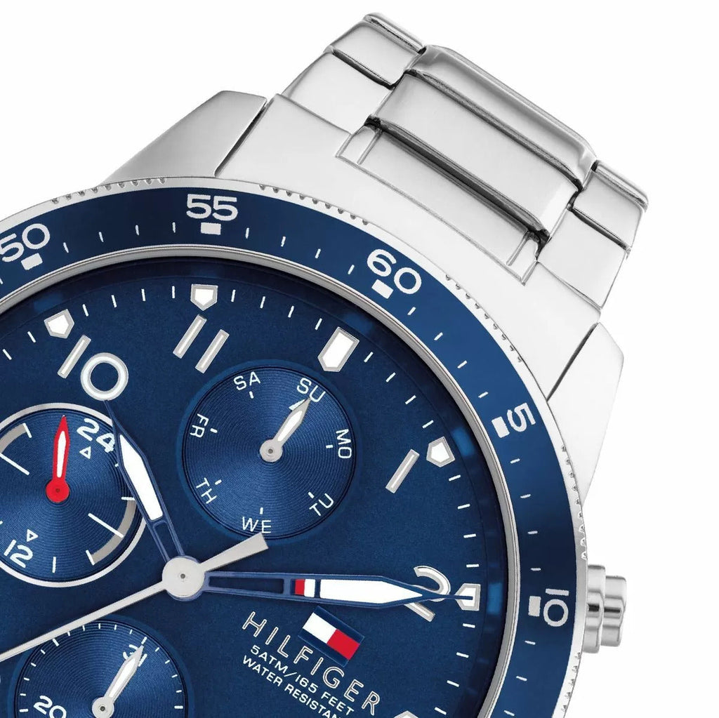 Tommy Hilfiger Jimmy Chronograph Quartz Blue Dial Silver Steel Strap Watch For Men - 1791949 Buy Now By Tommy Hilfiger