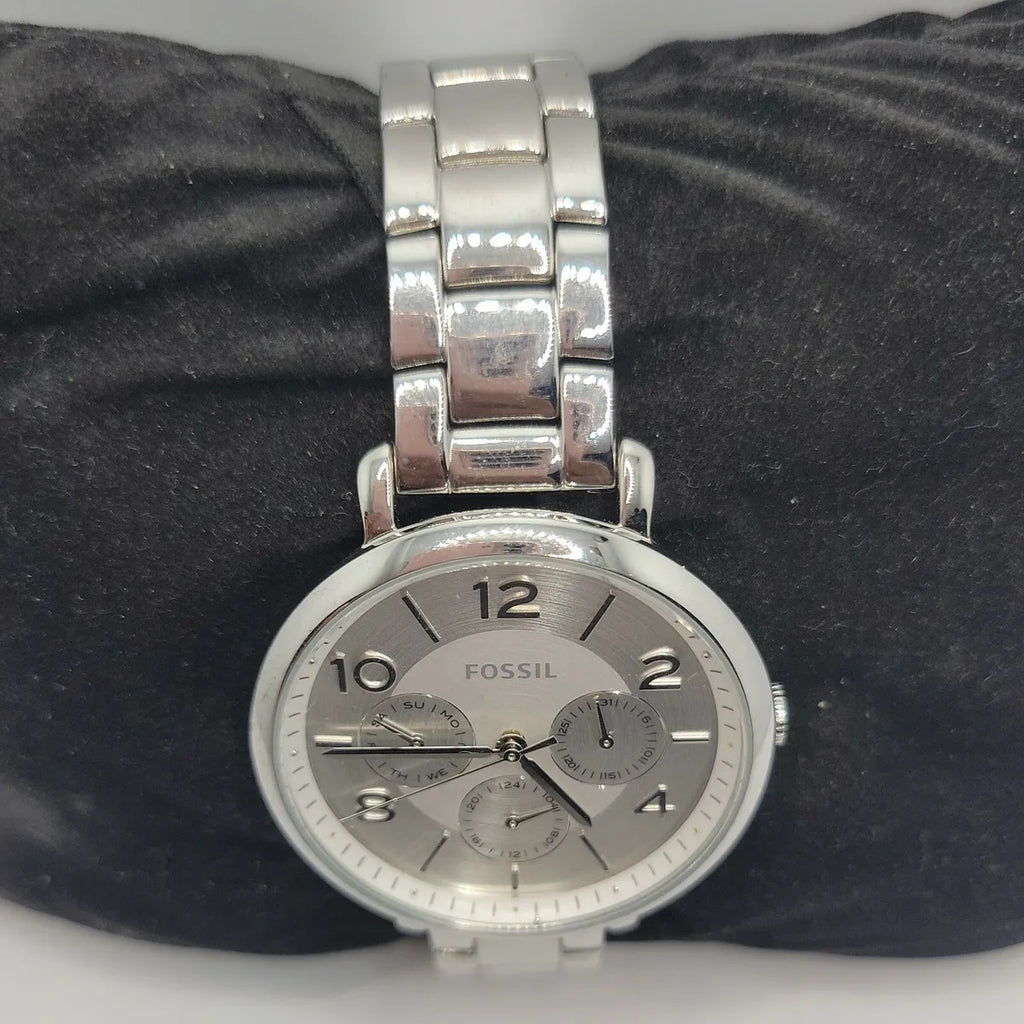 Fossil Jacqueline Silver Dial Silver Steel Strap Watch for Women - ES3664 Buy Now By Fossil
