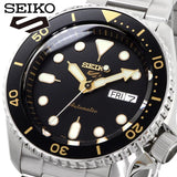 Seiko 5 Sports Automatic Black Dial Silver Steel Strap Watch For Men - SRPD57K1 Buy Now By Seiko