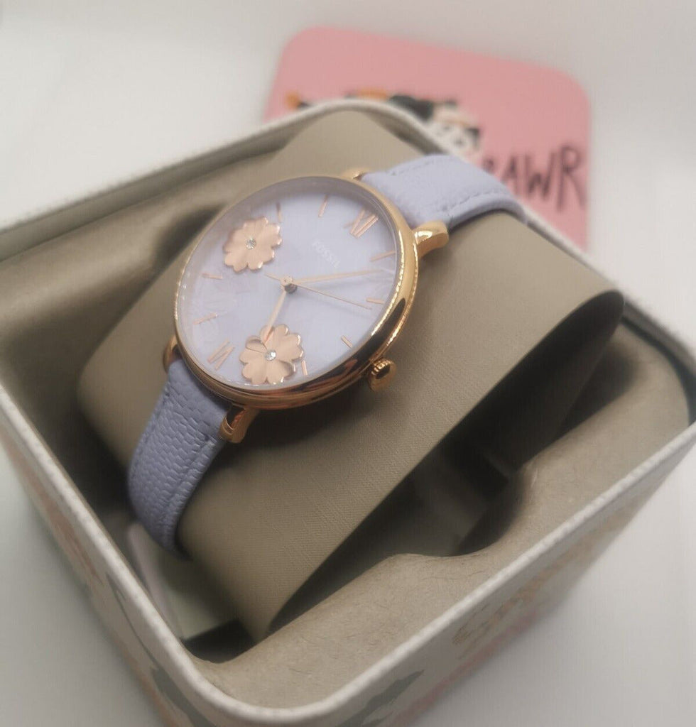 Fossil Jacqueline Purple Dial Purple Leather Strap Watch for Women - ES4814 Buy Now By Fossil