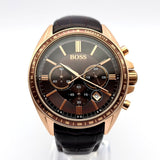 Hugo Boss Driver Chronograph Brown Dial Brown Leather Strap Watch For Men - HB1513093 Buy Now By Hugo Boss