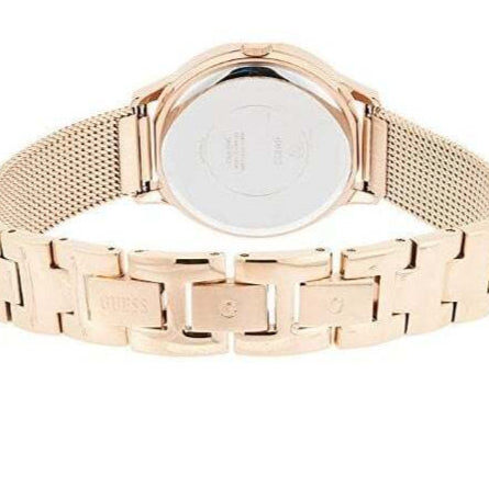 Guess Chelsea Mother of Pearl White Dial Rose Gold Mesh Strap Watch For Women - W0647L2 Buy Now By Guess