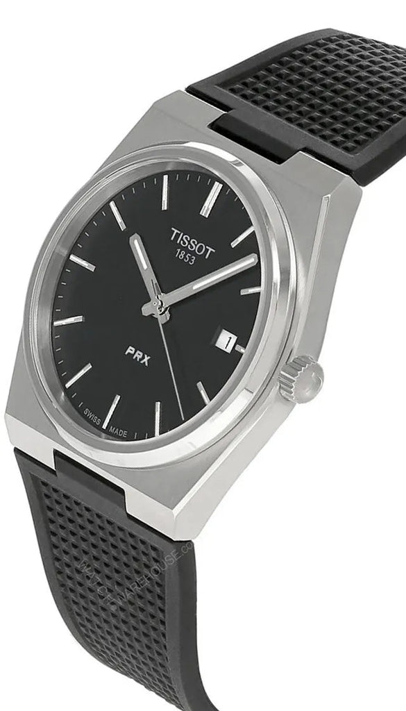 Tissot PRX Black Dial Black Rubber Strap Watch For Men - T137.410.17.051.00 Buy Now By Tissot