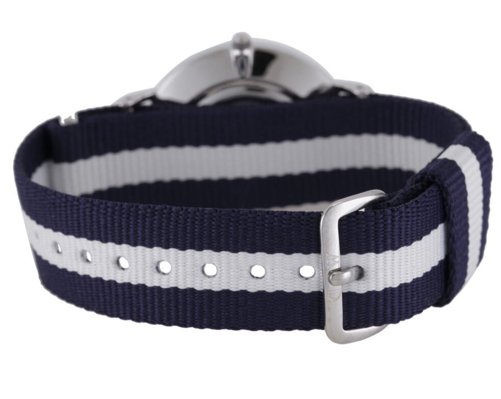 Daniel Wellington Classy Glasgow White Dial Two Tone Nylon Strap Watch For Women - DW00100082 Buy Now By Daniel Wellington