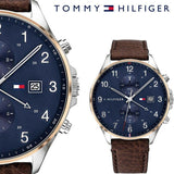 Tommy Hilfiger West Chronograph Blue Dial Brown Leather Strap Watch For Men - 1791712 Buy Now By Tommy Hilfiger