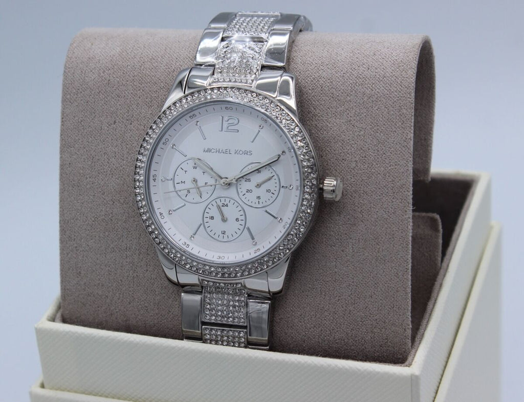 Michael Kors Tibby Chronograph Silver Dial Silver Steel Strap Watch For Women - MK7294 Buy Now By Michael Kors