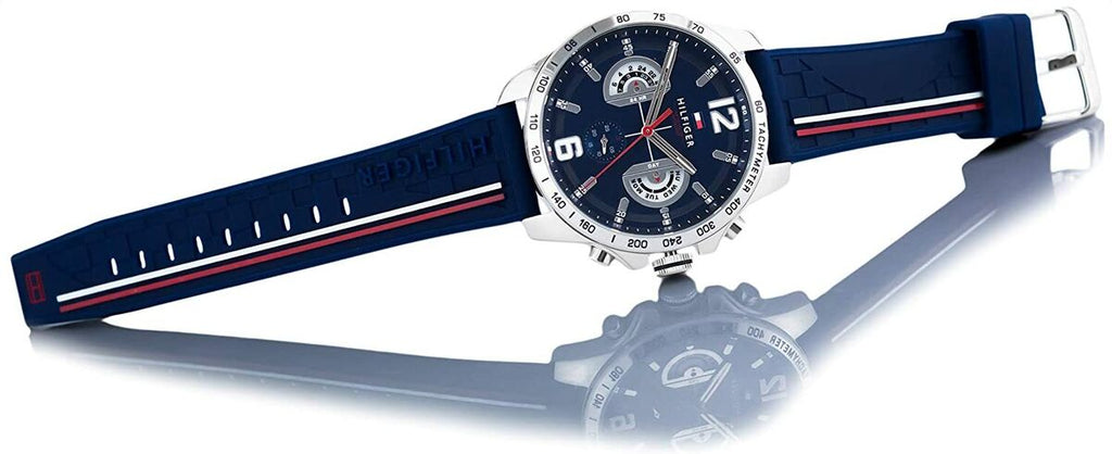 Tommy Hilfiger Decker Blue Dial Blue Rubber Strap Watch for Men - 1791476 Buy Now By Tommy Hilfiger