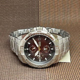Fossil Bronson Chronograph Red Dial Silver Steel Strap Watch for Men - FS5878 Buy Now By Fossil