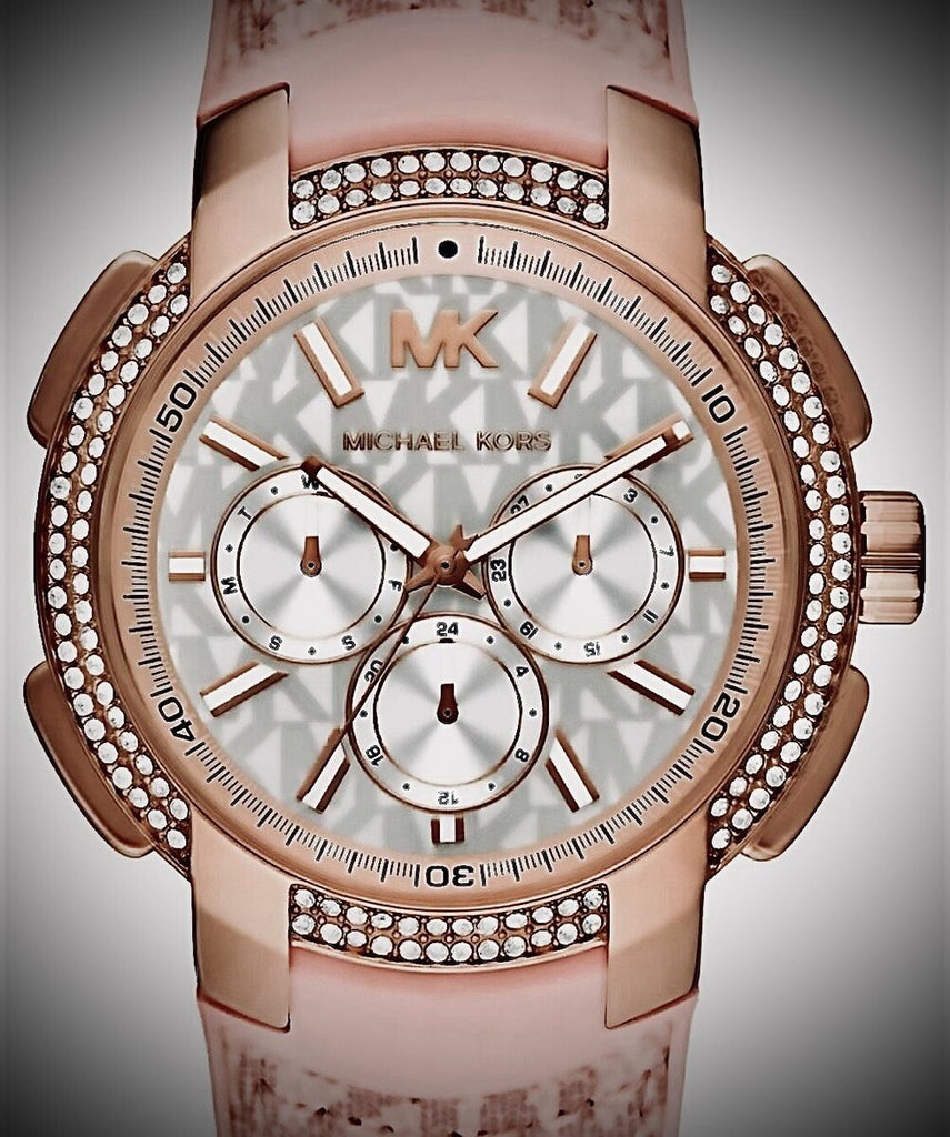 Michael Kors Sidney Multifunction White Dial Pink Silicone Strap Watch For Women - MK7222 Buy Now By Michael Kors