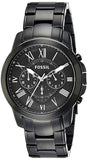 Fossil Grant Chronograph Black Dial Black Steel Strap Watch for Men - FS4832 Buy Now By Fossil