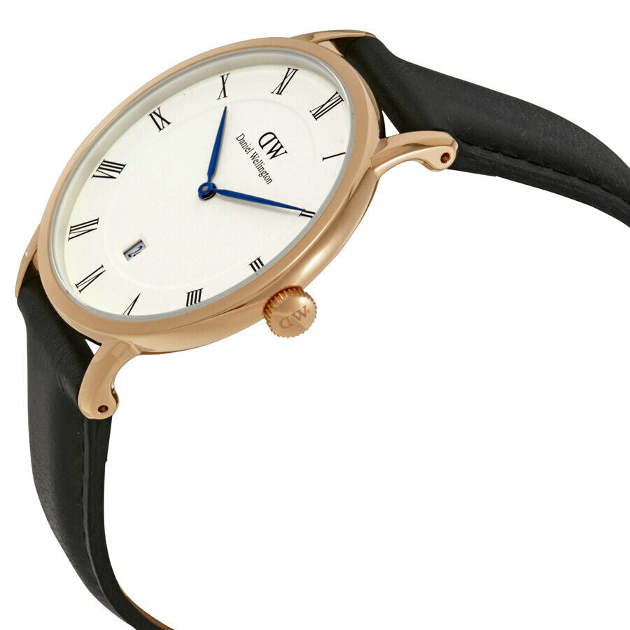 Daniel Wellington Classic Sheffield White Dial Black Leather Strap Watch For Men - DW00100084 Buy Now By Daniel Wellington