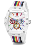 Guess Phoenix Analog White Dial White Silicone Strap Watch for Men - GW0720G1 Buy Now By Guess