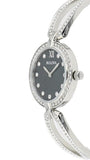 Bulova Crystal Black Mother of Pearl Dial Silver Steel Strap Watch for Women - 96L224 Buy Now By Bulova