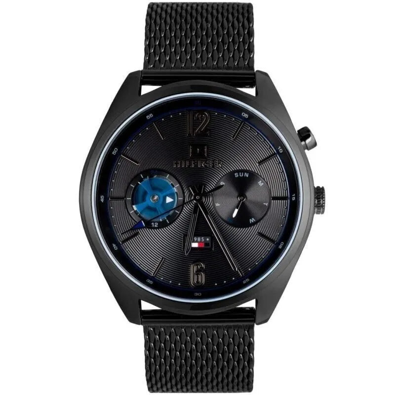 Tommy Hilfiger Deacon Analog Black Dial Black Mesh Bracelet Watch for Men - 1791547 Buy Now By Tommy Hilfiger