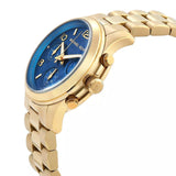 Michael Kors Runway Chronograph Blue Dial Gold Steel Strap Watch For Women - MK7353 Buy Now By Michael Kors