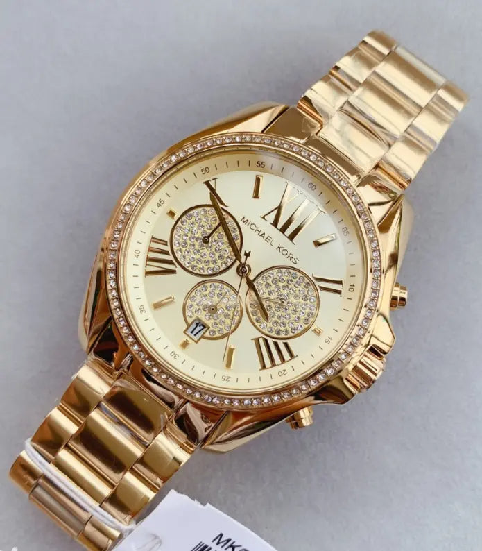 Michael Kors Bradshaw Quartz Gold Dial Gold Steel Strap Watch For Women - MK6538 Buy Now By Michael Kors
