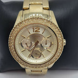 Fossil Stella Multifunction Gold Dial Gold Steel Strap Watch for Women - ES3589 Buy Now By Fossil