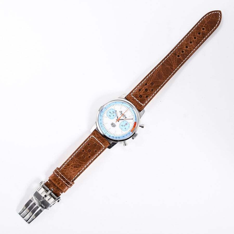 Breitling Top Time Deus Limited Edition White Dial Brown Leather Strap Watch for Men - A233112A1A1X1 Buy Now By Breitling