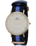 Daniel Wellington Classic Swansea White Dial Two Tone Nylon Strap Watch For Women - 0504DW Buy Now By Daniel Wellington