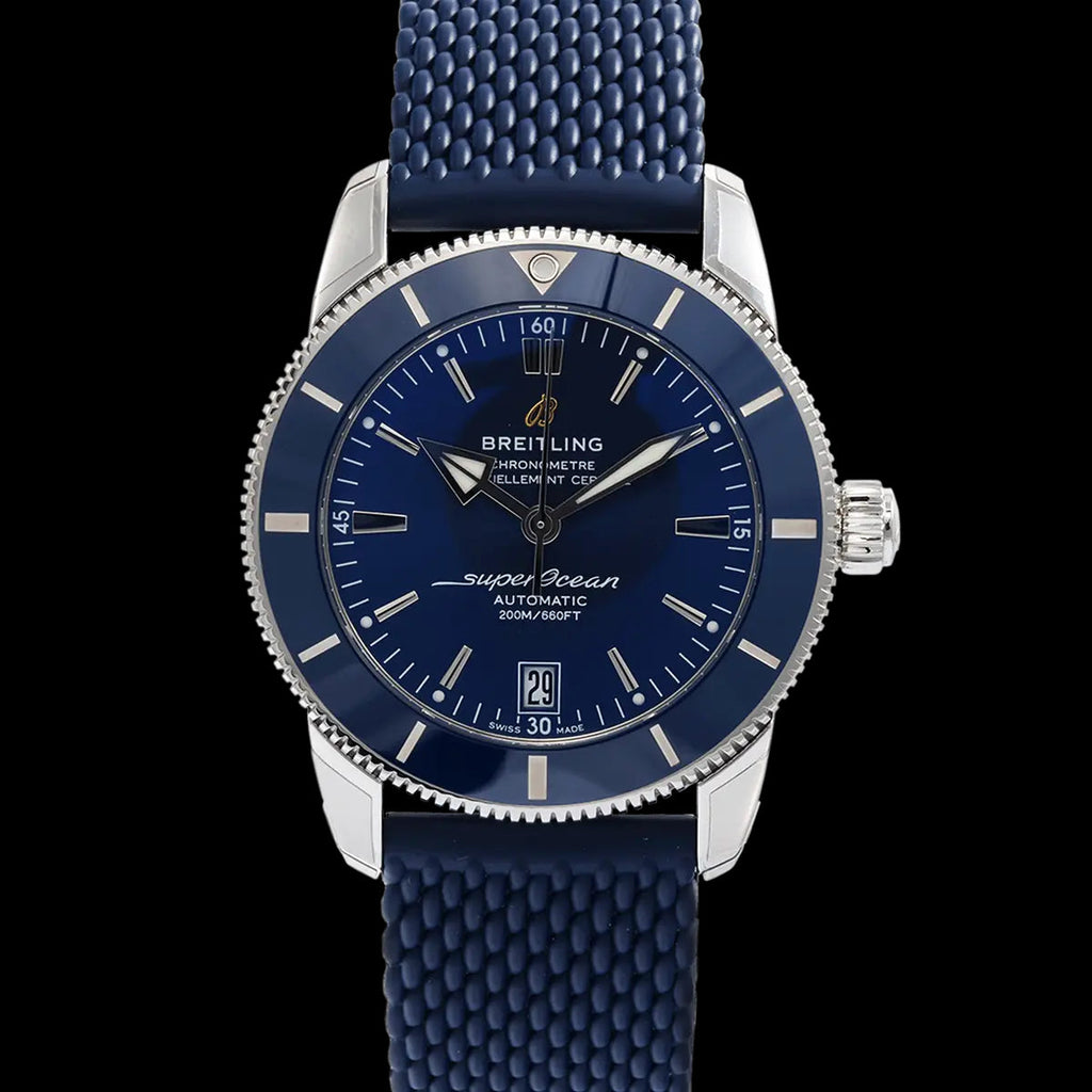 Breitling Superocean Heritage B20 Automatic 42 Blue Dial Blue Mesh Bracelet Watch for Men - AB2010161C1S1 Buy Now By Breitling