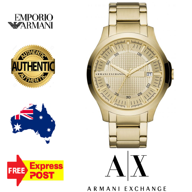 Armani Exchange Hampton Chronograph Gold Dial Gold Steel Strap Watch For Men - AX2415 Buy Now By Armani Exchange